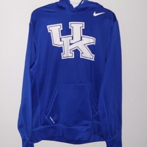 Nike Therma Fit Kentucky Wildcats UK Hoodie Men's Size Medium Blue Pocket Logo